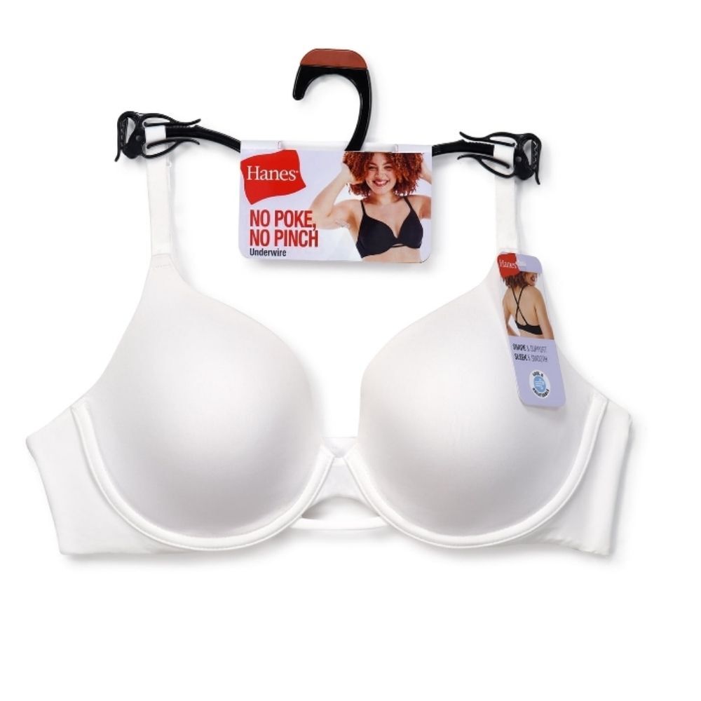 Hanes ComfortFlex Fit Dreamwire T-Shirt Bra, Style MHG563 Size L